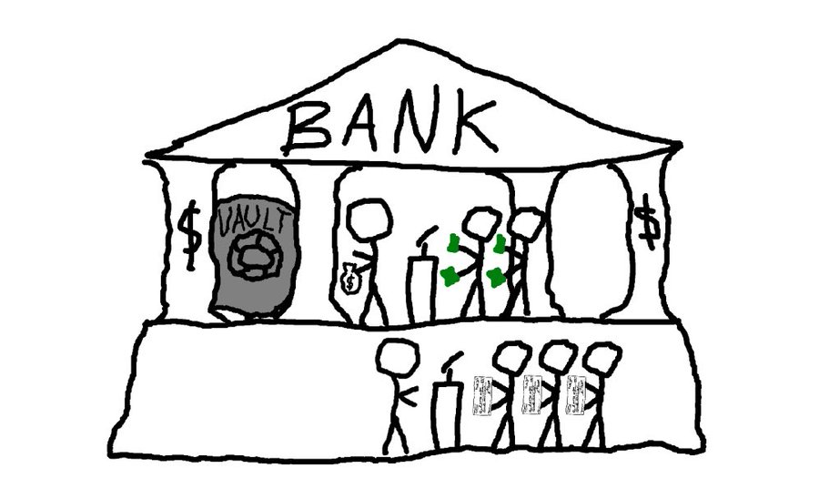 Handling different transaction types at a bank