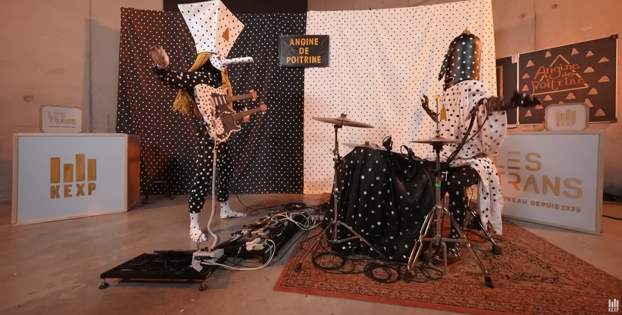Angine de Poitrine playing at a KEXP studio