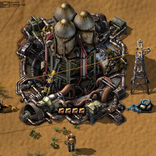 A sprawling automated factory of pipes, tanks, and machinery